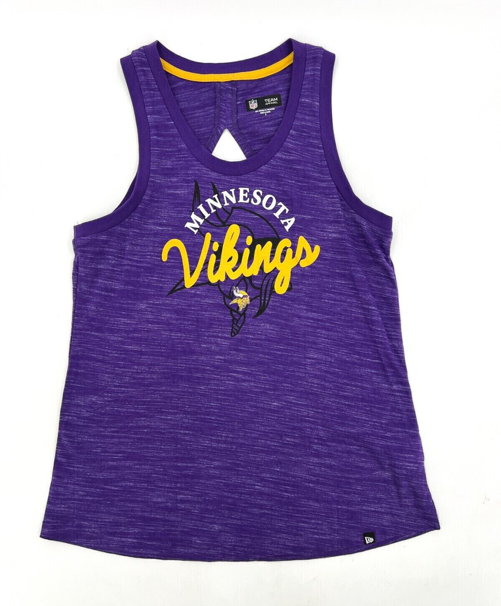 Minnesota Vikings Shirt Womens Small Purple Tank Top Open Back Sleeveless NFL